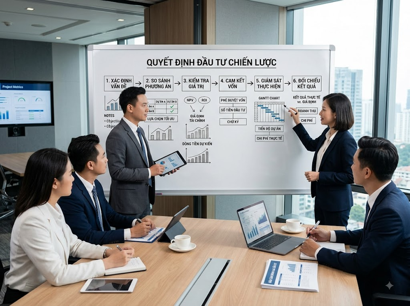 Chu kỳ đầu tư doanh nghiệp từ hình thành nhu cầu đến đánh giá kết quả